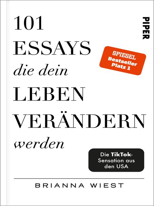 Title details for 101 Essays, die dein Leben verändern werden by Brianna Wiest - Wait list